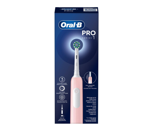 Oral-B Szczoteczka rotacyjna Pro1 Cross Action (różowa) - 1162998 - zdjęcie 6